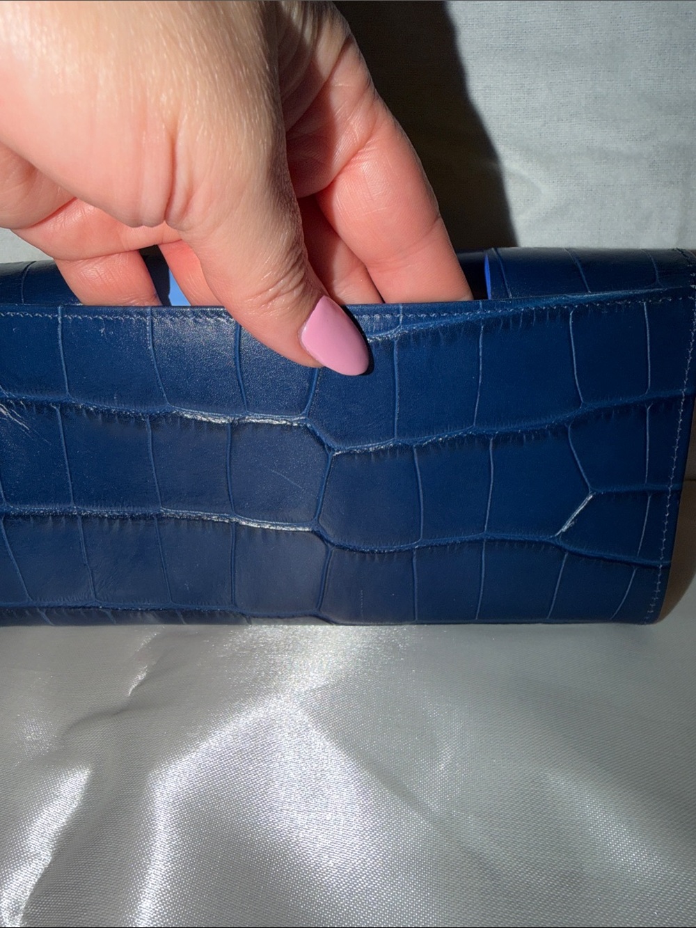 Blue Striped Longchamp Wallet - Picture 4 of 8